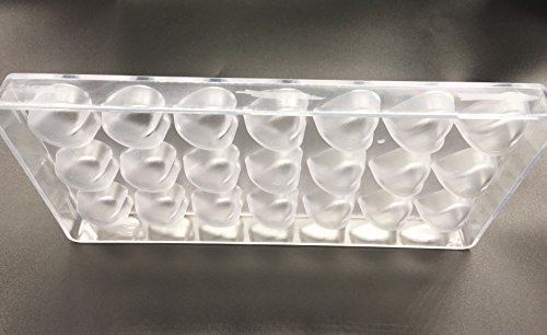 Candy Making Mold, Diamond Clear Polycarbonate Chocolate Mold Jelly Candy Making Mold 21-Piece Tray (Heart candy mold) - Thumbnail 4