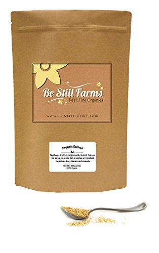 White Quinoa Organic (4.8 lb) by Be still Farms - Quinoa Bulk Ancient Whole Grain Seeds - Gluten Free Cereal Great for Salad Burger - Similar to Amaranth | USA Grown | USDA Certified | Vegan | Non-GMO