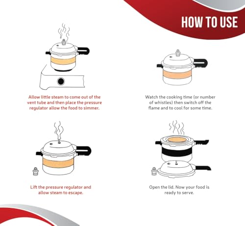 Image of TUFFWARE Hard Anodised 2 Litre Outer Lid Handi Shape Pressure Cooker | 4mm Thick Base | Non Reactive, Non Toxic & Non Staining Food Grade | Long Lasting Gasket | BIS & ISI Certified | 5 Year Warranty
