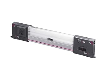 Rittal 2500.314 LED Enclosure Light, 1200 Lumen, 4000K Neutral White Light, 100-125 V, Integral Motion Detection, US Socket, 3.35" H x 17.2" W x 1.73" D
