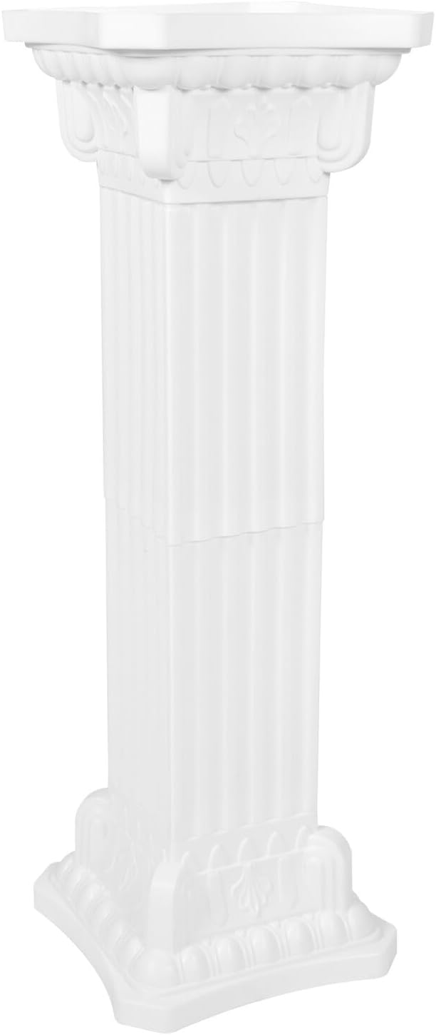 Veemoon Wedding Roman Pillar Road Guide Plastic Decorative Column Outdoor Garden Adornment for Wedding Ceremony and Event Pathway, Single Piece