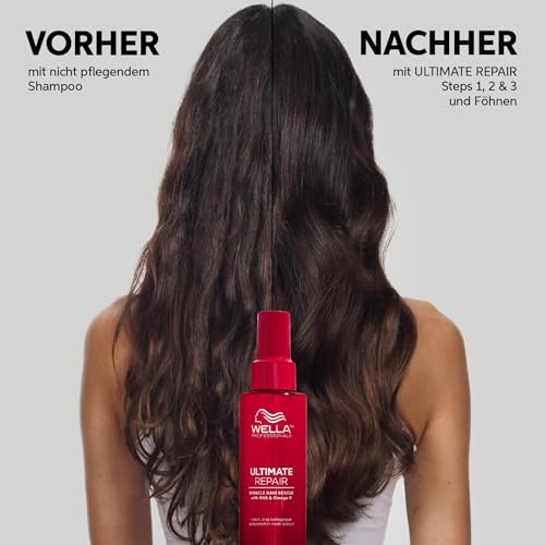 Wella Professionals Ultimate Repair Miracle Hair Rescue Haar Serum – reparierende 90 Sek. Haarkur ohne Ausspülen – entwirrendes Spray mit Anti Frizz und Anti Spliss Wirkung – 30 ml