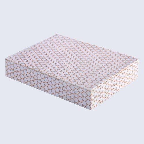 Image of Handicrafts Home Decorative Box for Living Room, Entryway or Bedroom - Farmhouse Memory Box, Jewelry, Gift Box - Trending Home Decor Accents 2024, Keepsake for Wedding Memories - Honey, 8x6x1.5 inch