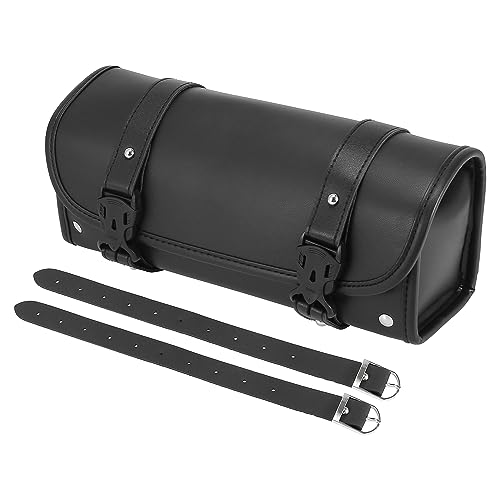 Bolso universal para manillar y horquilla de motocicleta Motoforti, impermeable, de cuero sintético negro miniatura 1