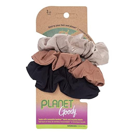 Planet Goody Ouchless Womens Hair Scrunchie - 3 Count, Assorted Neutral Colors - Suitable for All Hair Types - Pain-Free Hair Accessories for Women Perfect for Long Lasting Braids & Ponytails