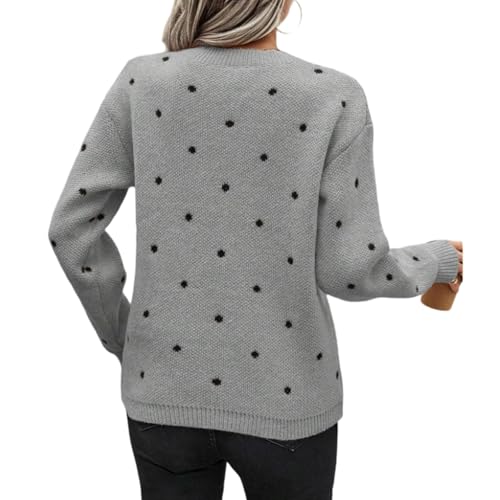 Polka Dot Sweater Women Business Casual Pullover Sweater Polka Dot Top - image 2