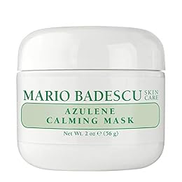 Mario Badescu Azulene Calming Mask, Clay Mask Face Care Ideal for All Skin Types, Pore Minimizer with Olive Leaf Extract, Vitamin E and Kaolin Clay, 2 Oz
