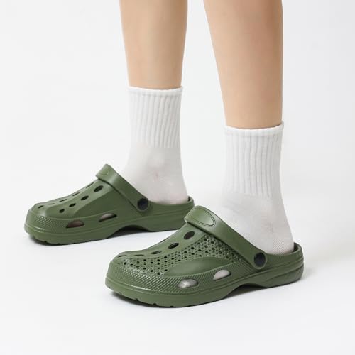 Image of SOSOWHLTE Men's Women's Arch Support Clogs,Unisex Garden Shoes Comfortable Slip-on Outdoor Sandals Slippers for Beach Casual