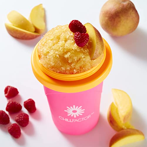 Magic Freez Slushy Maker - Slush Becher mit Strohhalm und Löffel - Slushy Cup für Eis Selber Machen - Tragbarer Slush Machine fur Alle - Eis Mixer (Blau, Pink, Grün) – Bild 7