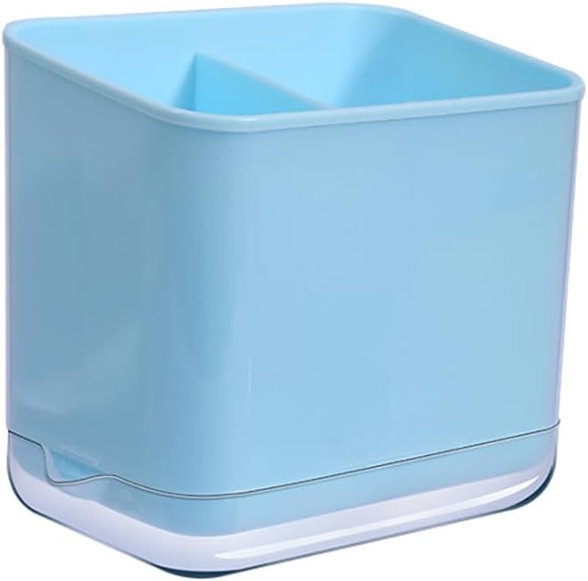 Utensil Drying Holder, Sink Caddy with Drip Tray 5.1" Blue