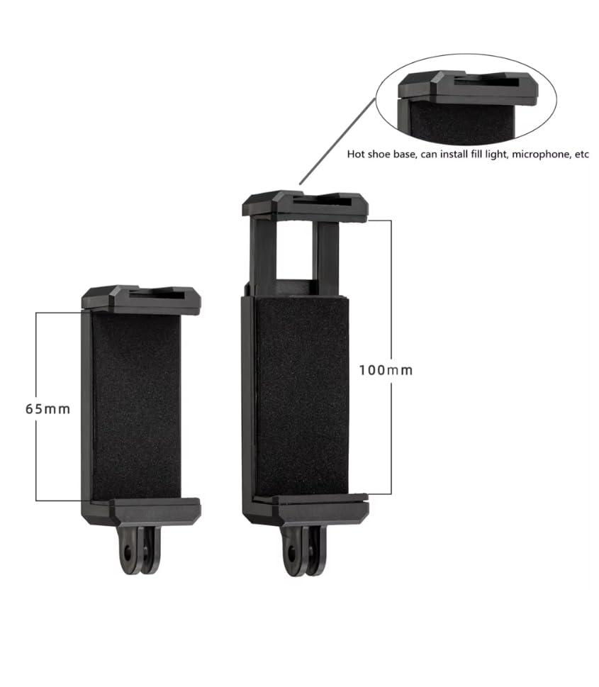 Uchwyt na statyw do telefonu komórkowego z interfejsem kamery sportowej do GoPro Selfie Stick Monopod akcesoria do montażu rowerowego, uchwyt na telefon komórkowy z otworem na śrubę 1/4 cala, uchwyt