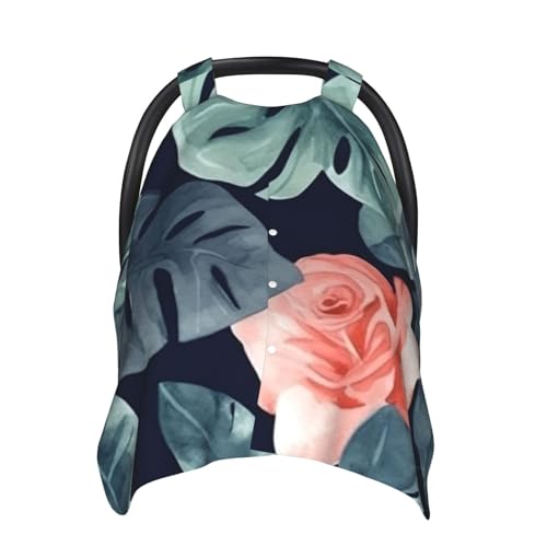 Housse de siège de voiture bébé aquarelle Monstera, le cadeau de fête prénatale