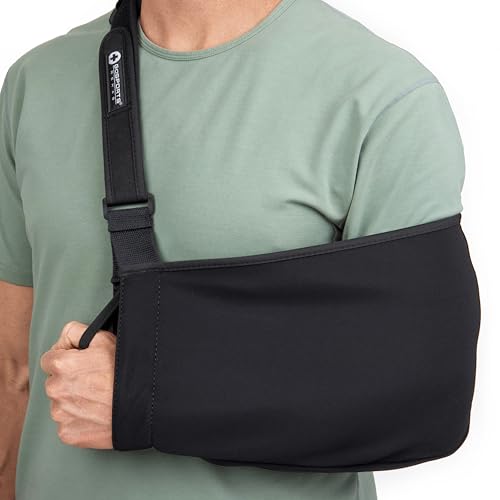 GoSports Arm Sling for Shoulder Injury, Elbow Injury, and Torn Rotator Cuff - Adjustable Shoulder Sling for Men & Women - Left & Right Arm Sling