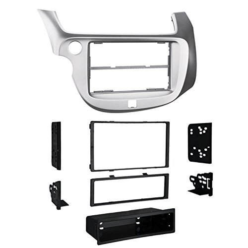 Metra 99-7877S Honda Fit 2009 kit de montage autoradio DIN et DDIN argent pour planche de bord