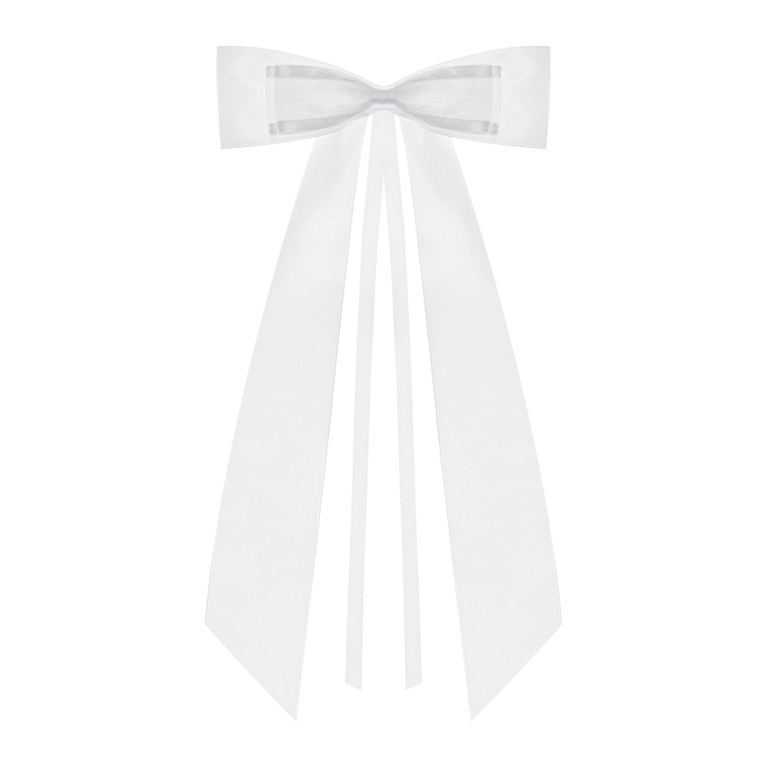 4 pcs lazos de boda para el coche, sillas..... Color: blanco