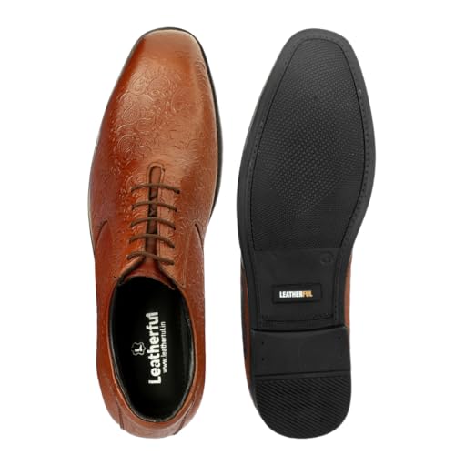 Image of Leatherful Formal Lace-up Derby Shoes for Men | Full Grain Leather | Office, Party, All Occassion | Genuine Leather | Smart Casual YKDB040
