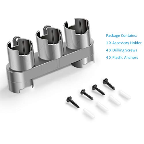 Charlux Accessory Holder Compatible With Dyson V7 V8 V10 V11 V15 Vacuum Cleaner Attachment Holder Docking Station, Grey, 1 Pack #TOP4