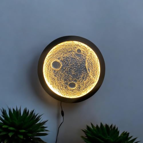 Image of PrimeAura Moon Wall Art with LED Warm Light