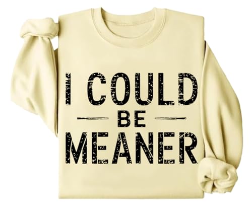 I Could Be Meaner Sweatshirt Vintage Retro Funny Meme I Could Be Meaner Sweatshirts Unisex Sweatshirt
