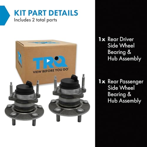 Image of TRQ Rear Left and Right Wheel Bearing and Hub Assembly Set 2 Piece Compatible with 2010-2013 Kia Forte 2010-2013 Forte Koup