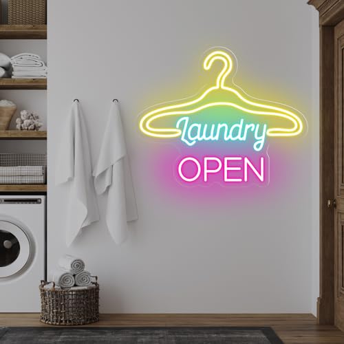 Image of Laundry Neon Sign Laundromat Led Light Lightlaunderette Wall Art