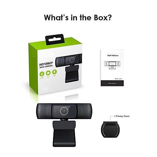 Webcam 1080P Full HD pour la diffusion en direct et visioconférence
