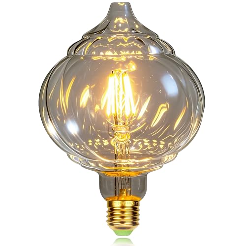 TIANFAN Bombilla Led Vintage bombilla Edison de forma especial gigante 4W 2700Kelvin E27 220-240V bombilla decorativa linterna