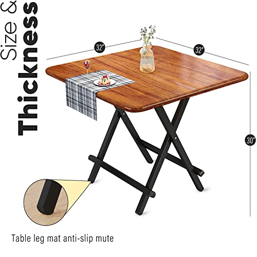 Rukulin Portable Foldable Dining Table Kitchen Table Space Saving Drop Leaf Dinner Table Motorhome Table (Brown) #TOP2