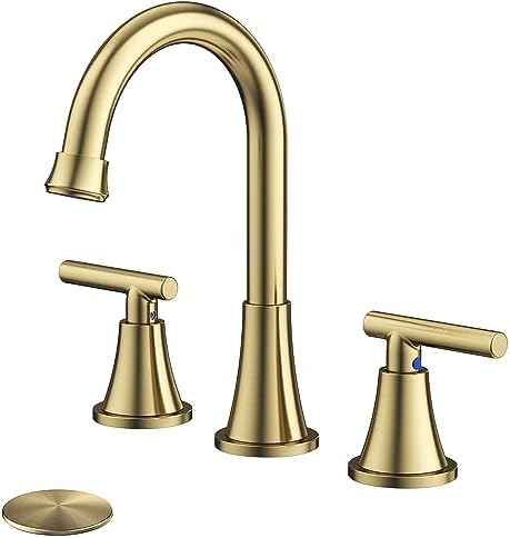 Brushed Gold Bathroom Faucet and 4 Piece Hardware Accessories Set ...
