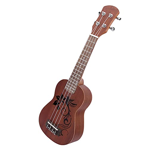 Ukulélé Sapele 21 pouces, Ukulélé Sapele 21 pouces 4 cordes Instrument de musique guitare hawaïenne(panel with flower… - Les Beatles, Paul McCartney, John Lennon, RIngo Starr, George Harrison Ukulélé Sapele 21 pouces, Ukulélé Sapele 21 pouces 4 cordes Instrument de musique guitare hawaïenne(panel with flower…