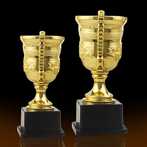 NUOBESTY 3 peças de troféu de ouro de metal para competição de torneios esportivos