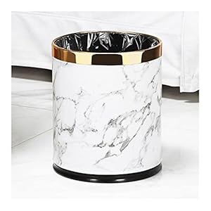 Vuilnisbakken Kantoor hoogwaardige vuilnisbak huishoudelijke afvalpapier mand marmeren patroon vuilnisbak voor keuken…