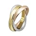 Produktbild HIJONES Schmuck Damen für Immer Liebes Series Stilvolle Trizyklische Tricolor Ring Größe 57 (18.1)