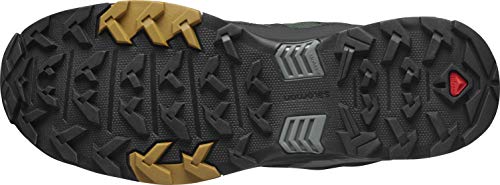 Image of Salomon Men's X Ultra 4 MID GTX Hiking Shoe, Green Gables /Black /Cumin, 14