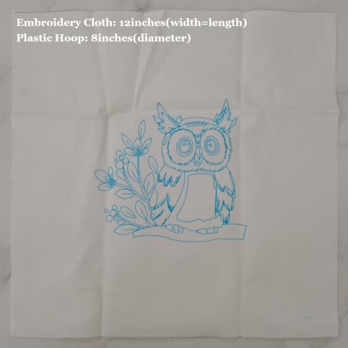 Image of Embroidery Starter Kit for Adult Beginner with Owl Pattern Hand Stitch Set