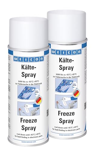 WEICON Kälte-Spray 400 ml gezieltes Abkühlen auf bis zu -45°C, 2er Set