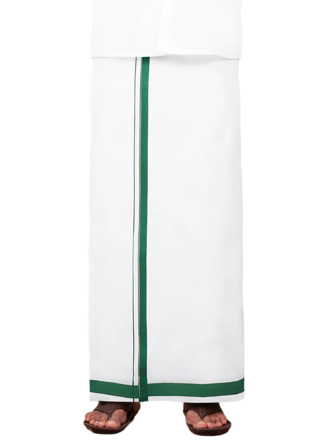 ramraj cotton Men 100% Cotton Single Layer Dhoti with Assorted Border Image-picture-17