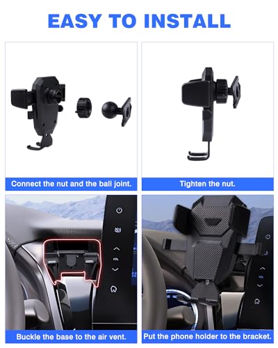 Karltys Car Phone Holder for Toyota Camry 2021-2024, Cell Phone Holder Air Vent Phone Mount for Camry Accessories, Hands Free Thick Case Friendly Mobile Phone Stand for 4-7 Inch Smartphones - Thumbnail 6