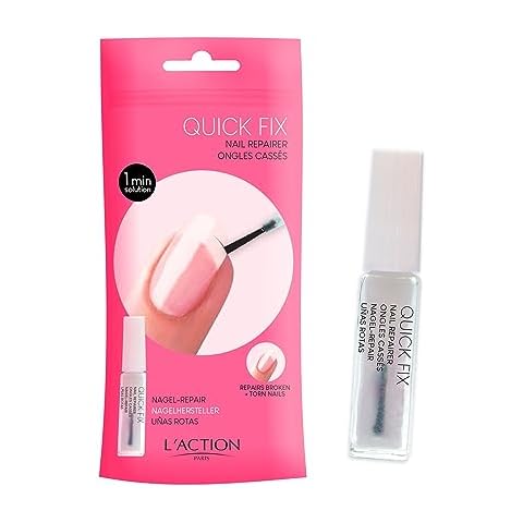 L'Action Paris Quick Fix Nail Repair, Invisible Nail Polish Repairs Damaged Nails, Restores Cracked and Cracked Nails, Nail Repair Kit Keeps Nails Long and Smooth, Nail Polish Base Color 8ml Cover