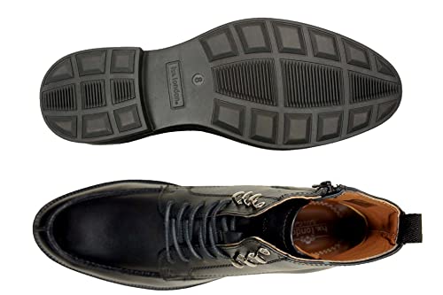Image of Hx London Leather Men Apron Laceup Ankle Boot