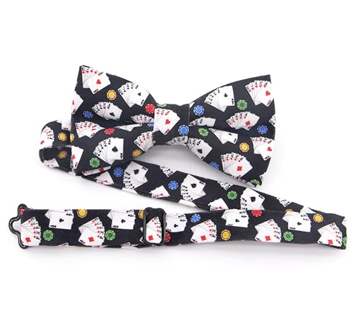 Image of Colorful Fun Pattern Pre-Tied Bow Tie Mens Floral Space Adjustable Bowtie