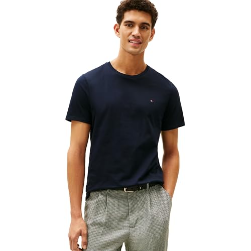 Image of Tommy Hilfiger Mens Flag Crew Neck T-Shirt