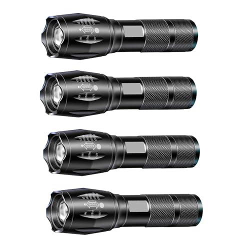 Ploarnovo LED Tactical Flashlights - High Lumen, Single Mode, Zoomable Beam, Mini Flashlights for EDC and Emergency Use (4)