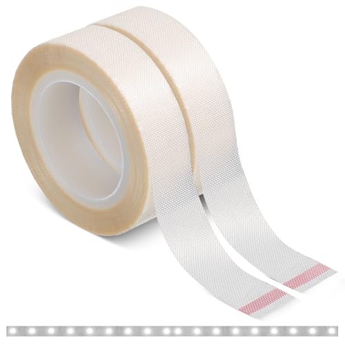 Aysatogc 2 Roll Led Light Strip Tape 0.59 in x 32.8 ft Light Dimming Masking Cover Sticker Soften Lighting Blocking Sticker Fits LED Strips Cabinet Cove TV Backlight(White 10% Lights Blocking)