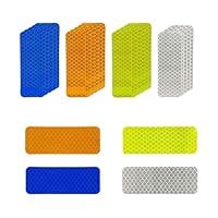 Lonwiner 48 Stück Warnung Reflektierende Aufkleber, reflektor sicherheitswarnband Selbstklebend Reflektor Aufkleber Fahrrad, 4 Farben