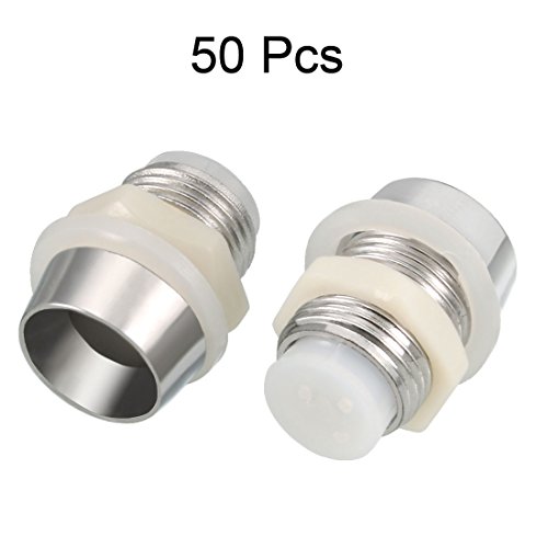 Uxcell 50Pcs 8Mm Led Lamp Holder Light Bulb Socket Plastic Chrome Plated For Light-Emitting Diode Lighting #TOP1