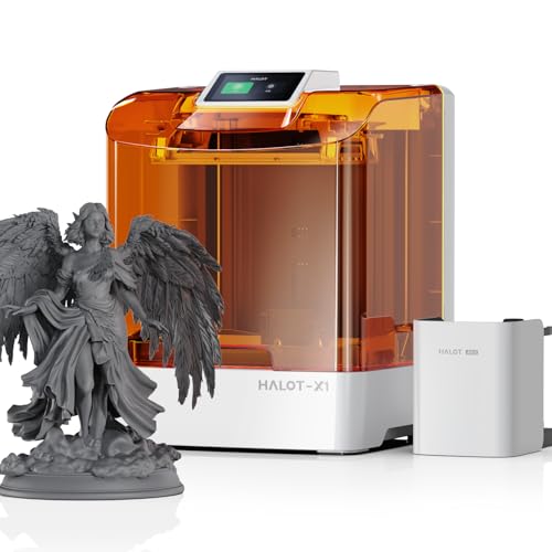 Creality Halot-X1 Combo Resin 3D Printer, 10.1' 16K Mono LCD, 14×19 μm, 170 mm/h High-Speed Printing, Intelligent Resin Management, Fully Assembled Auto Leveling, Large Print Size 8.33*4.66*7.87 in