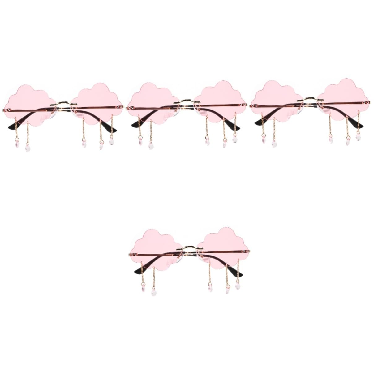 jojofuny 4 Pezzi Trendy Sunes Uomo E Donna Occhiali Da Sole Divertenti Occhiali Da Sole Con Nappe Per Feste