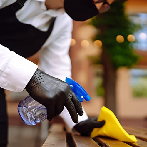 GMG SINCE1988 Nitrile Gloves, Black Nitrile Disposable Gloves Latex