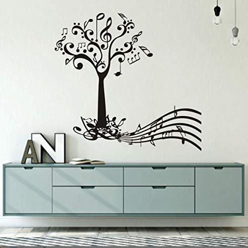 Art Wall Sticker Music Tree And Keys Notes Room Decoration Wall Decal Abstract Music Life Wall Decor Removable Poster Mural Vinyl Ly74 #TOP4